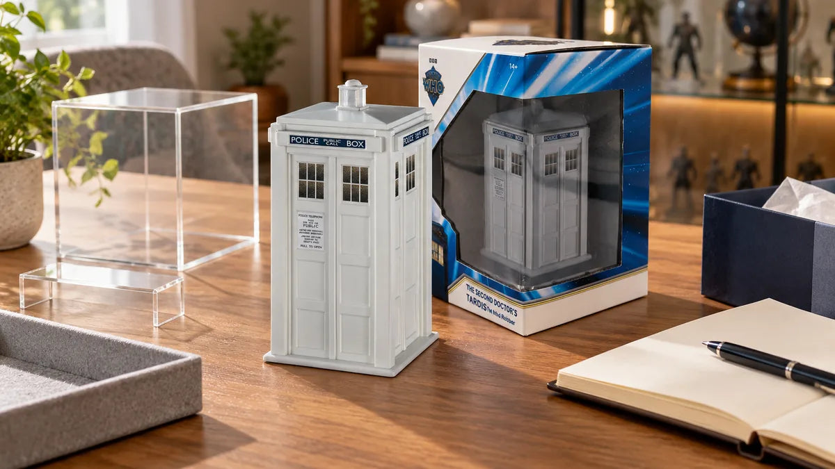 Choose Doctor Who Merchandise by Story Era, Character and Format - Open the article by showing the core decision promise at a glance. Scene-axis requirement: communicate the article promi