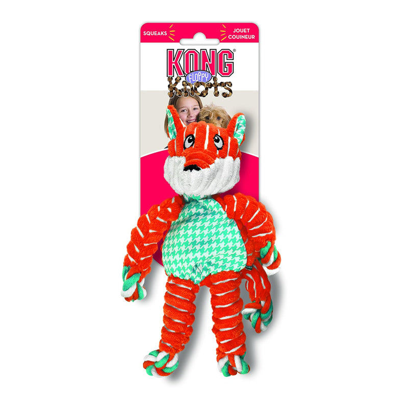 Kong Holiday Floppy Knots Fox Dog Toy (Small/Medium)