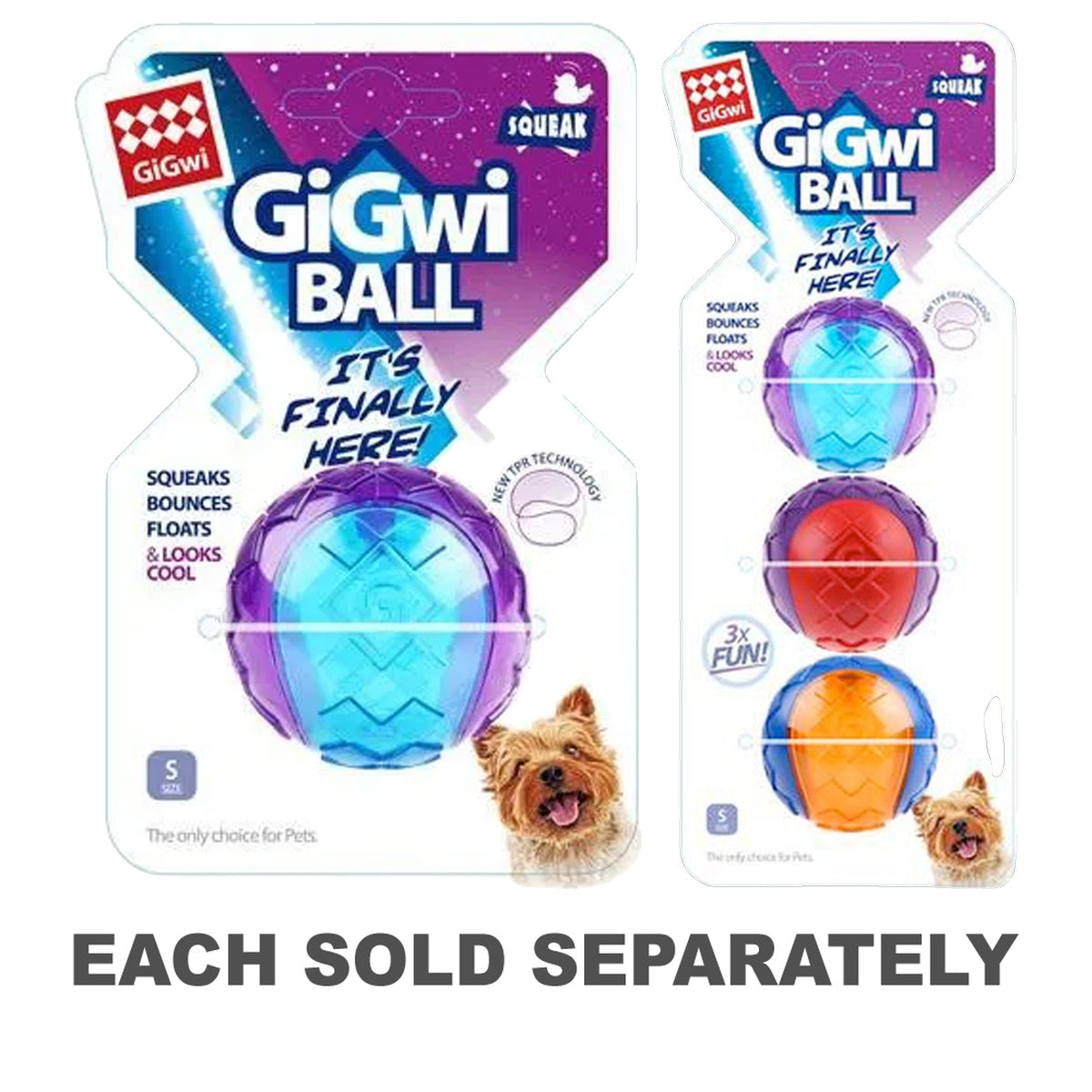 Gigwi Squeaker Ball Dog Toy (Small)