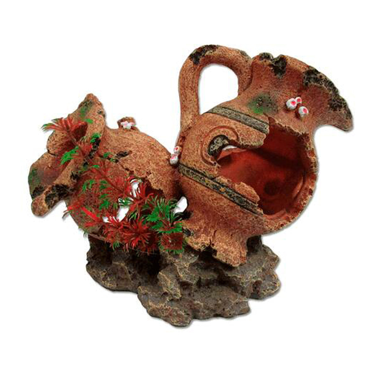 iPetz 2 Broken Pots Medium Reptile Accessory (21x10x16cm)