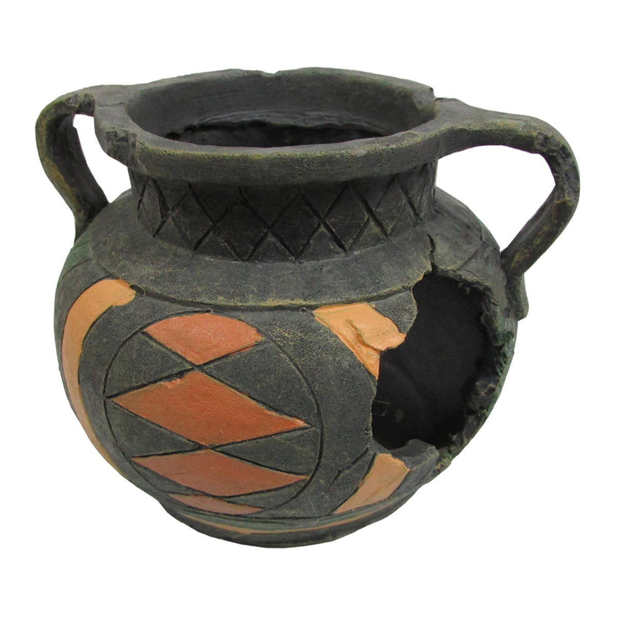 iPetz Broken Round Pot Reptile Accessory (18x16x16cm)
