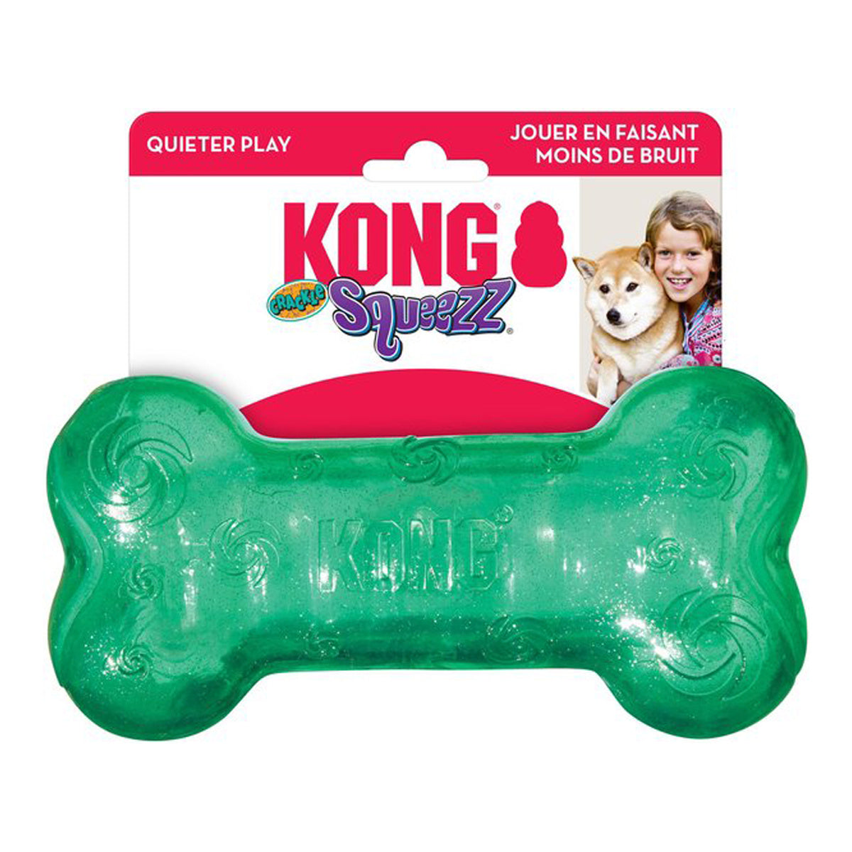 Kong Squeezz Crackle Bone Toy