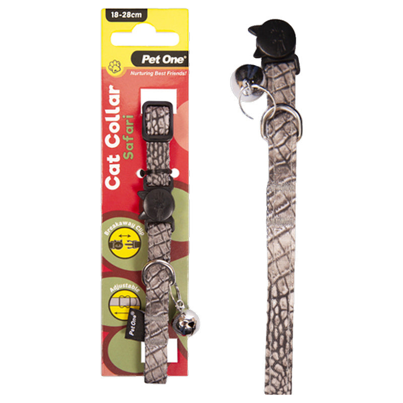 Pet One Safari Cat Nylon Collar 18-28cm 10mm