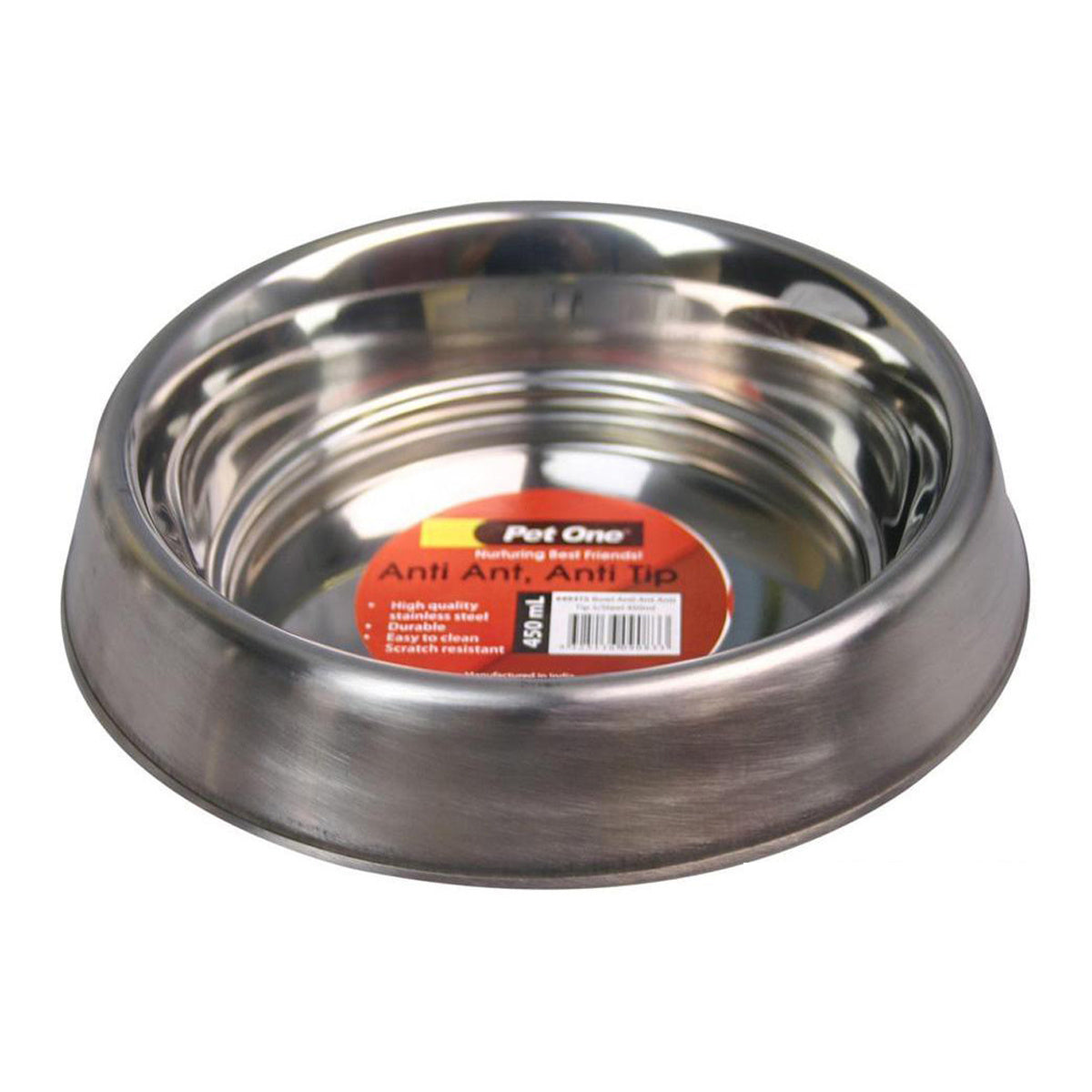 Pet One Anti Ant Anti Tip Stainless Steel Bowl