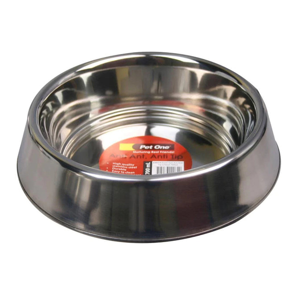 Pet One Anti Ant Anti Tip Stainless Steel Bowl