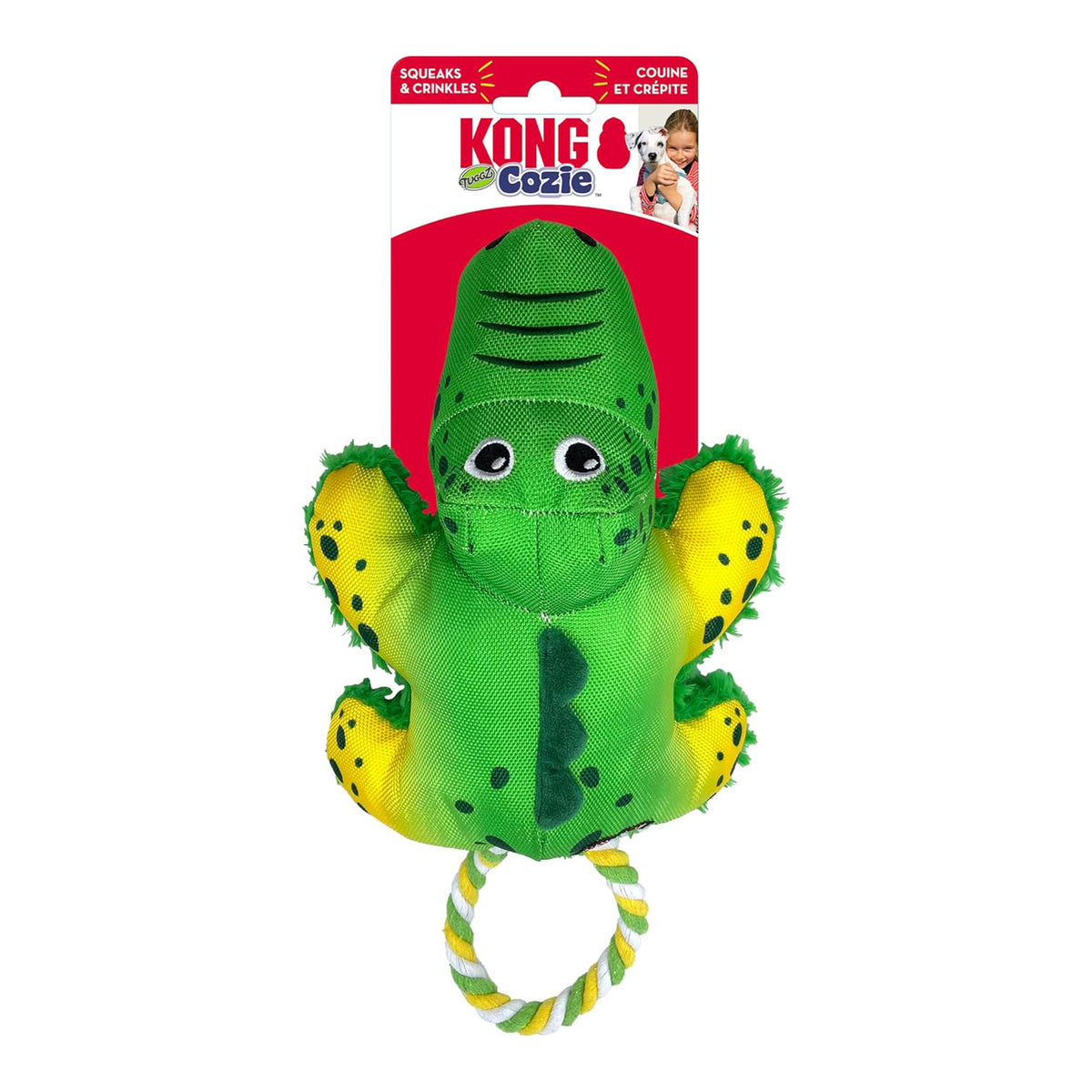 Kong Cozie Tuggz Alligator Plush Toy