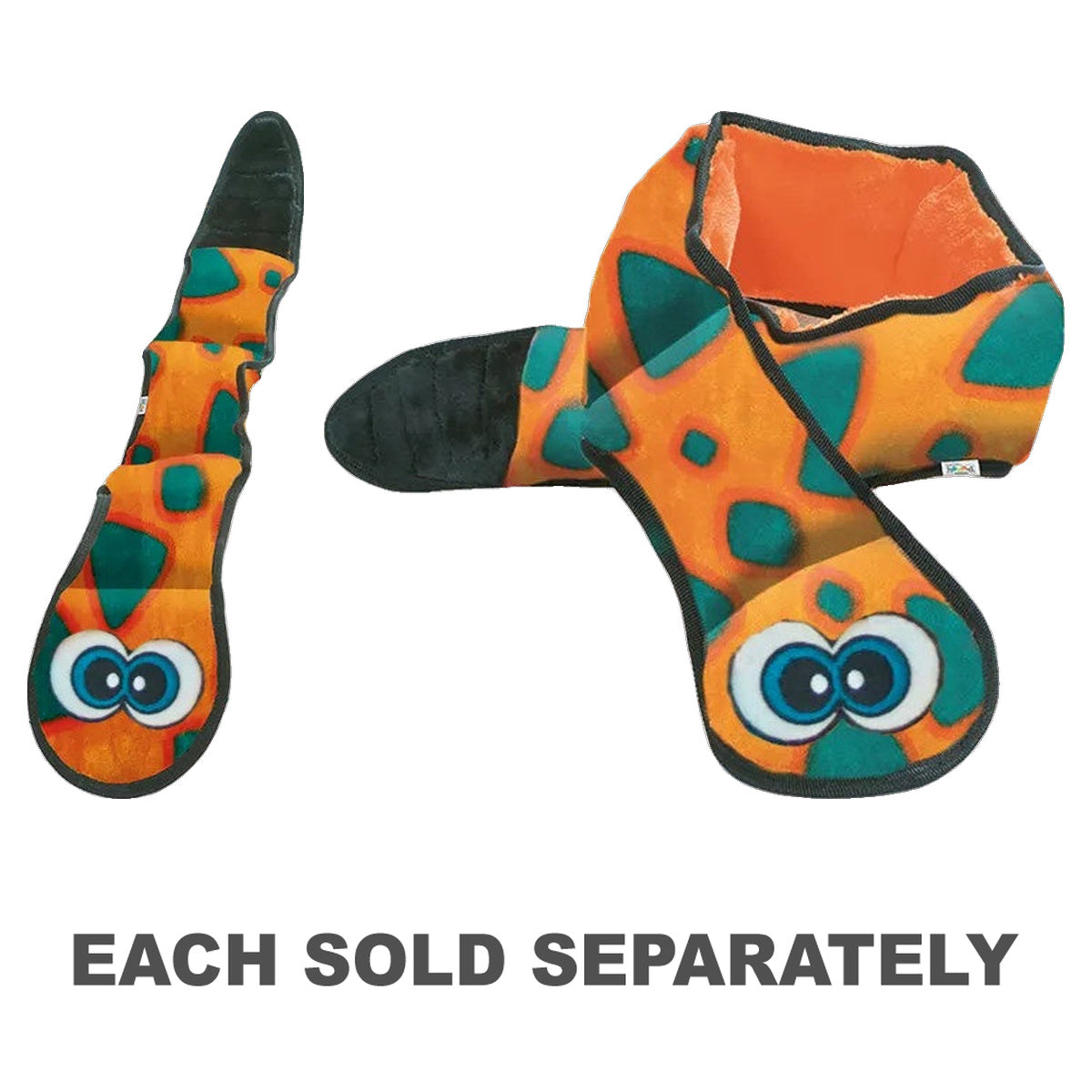 Outward Hound Invincible Snake Dog Toy (Orange & Blue)