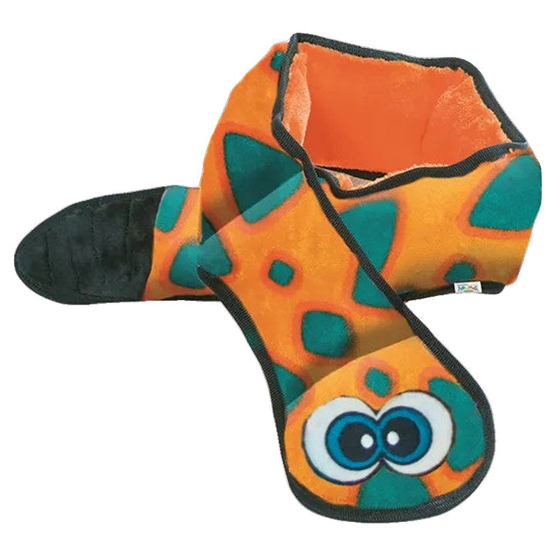 Outward Hound Invincible Snake Dog Toy (Orange & Blue)