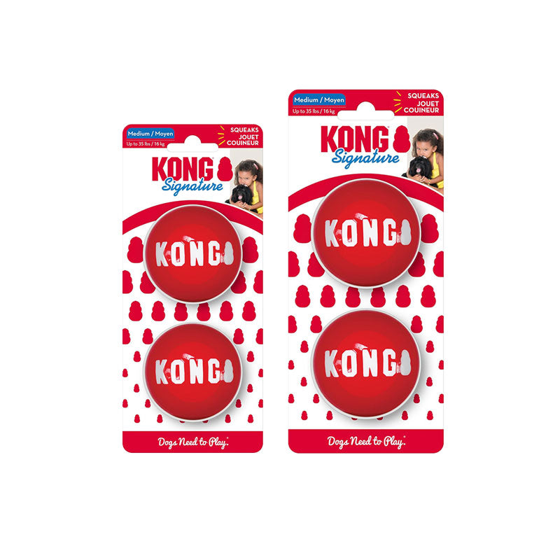 Kong Signature Balls Toy 2pk