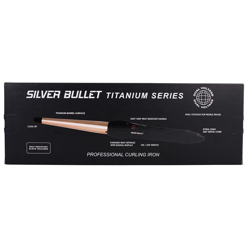 Silver Bullet Titanium Rose Gold Conical Curling Iron (Regular)