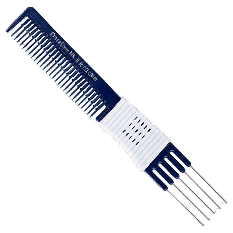 Dateline Professional Blue Celcon Metal Teasing Comb