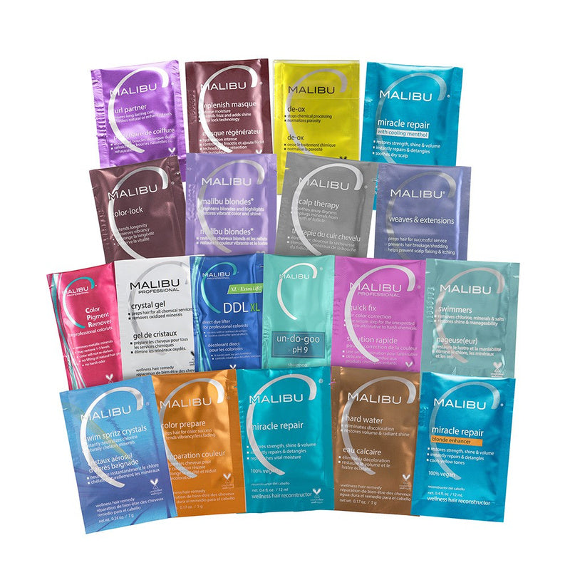 Malibu C Miracle Repair Blonde Enhancer Hair Treatment 12pc