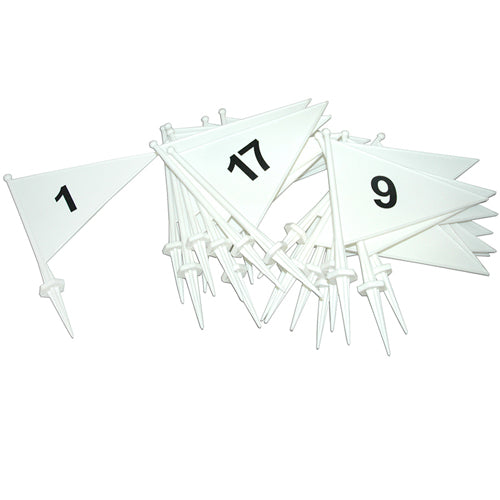 Patrick PVC Numbered 1-20 Marker Flag Set (White)