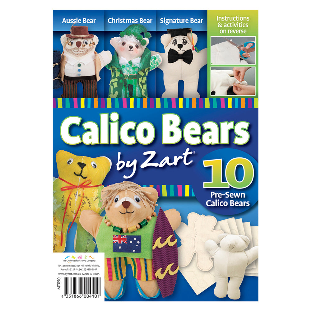 Calico Teddy Bears 10pcs