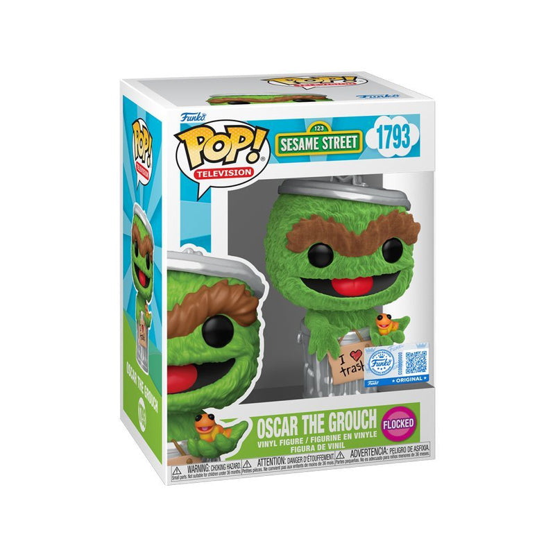 Sesame Street Oscar the Grouch Flocked Pop! Vinyl