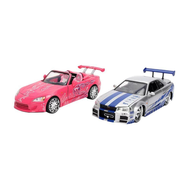1:24 Brian's Nissan Skyline GT-R R34 & 2001 Honda S2000 2pk