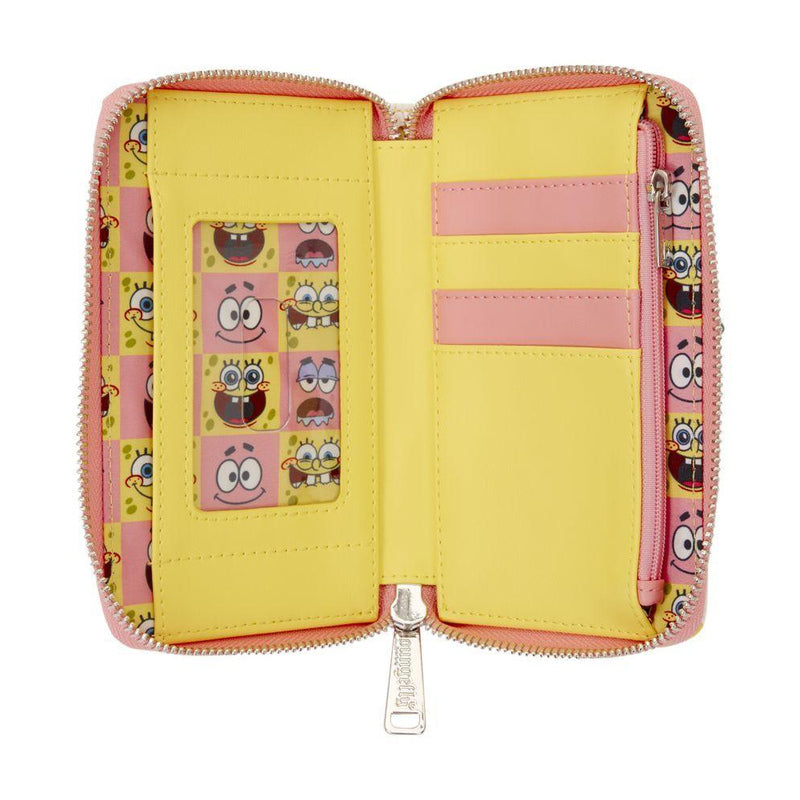 SpongeBob & Patrick Star Checkered Zip Around Wallet