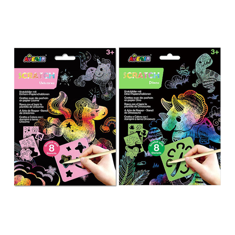 Avenir Scratch & Stencil Art Set