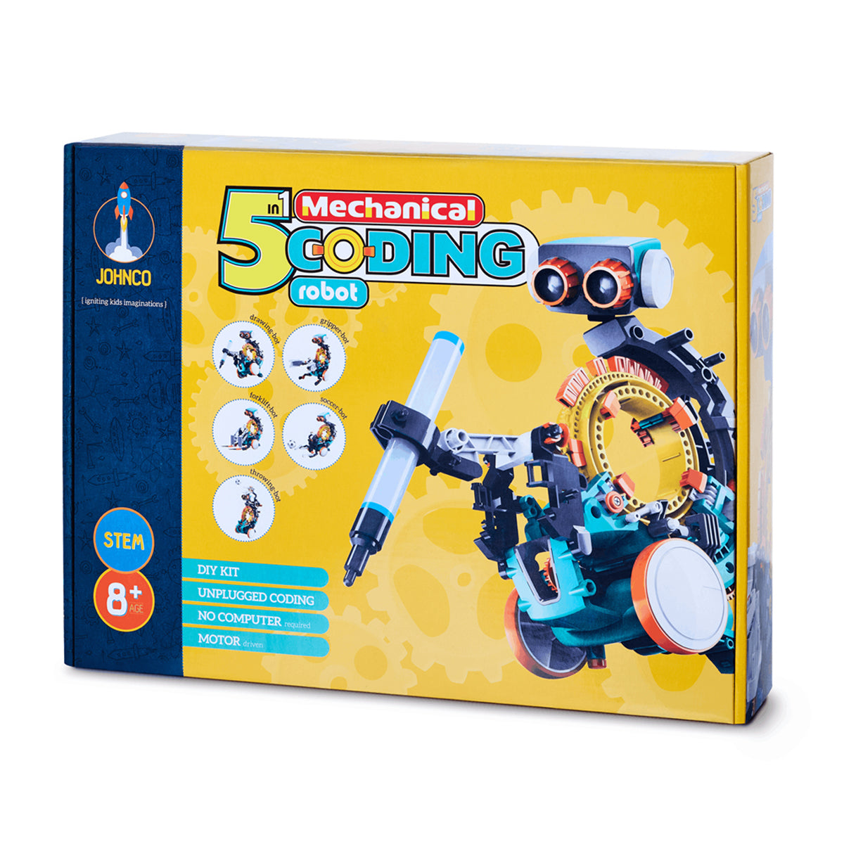 Johnco 5 in 1 Mechanical Coding Robot