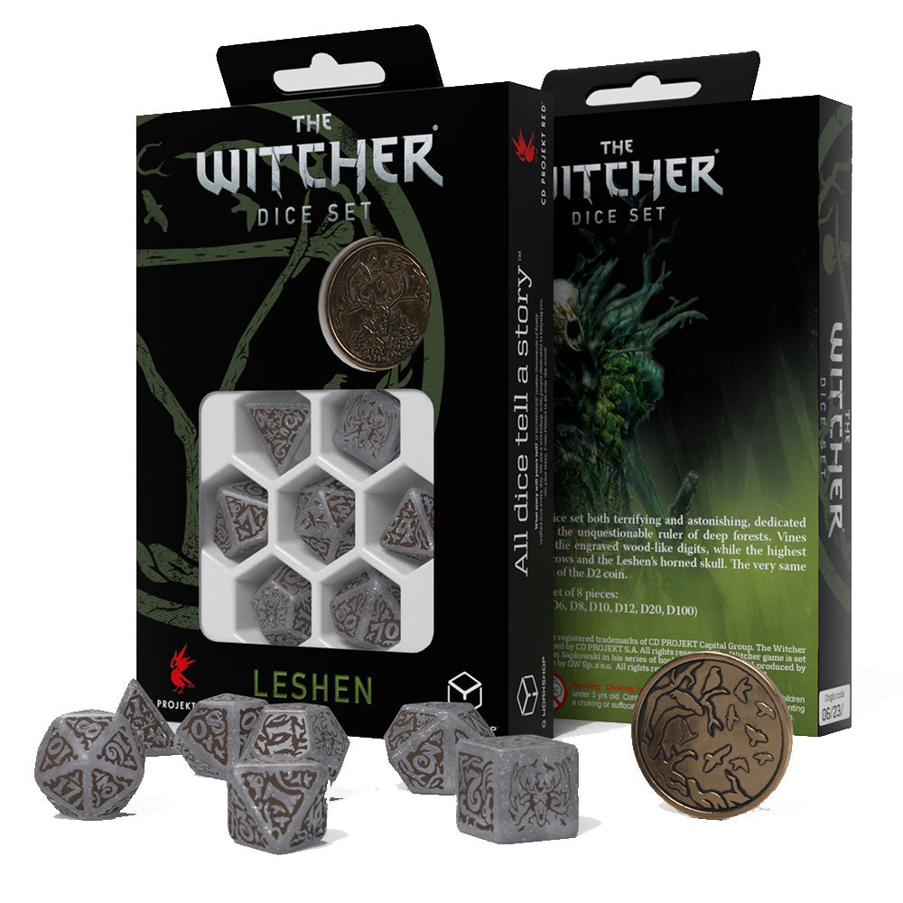 Q Workshop The Witcher Leshen 7-Pieace Dice Set with Coin