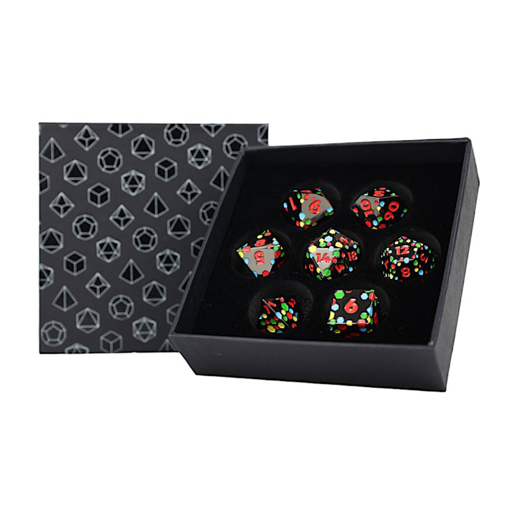 LPG Inscripted Hex RPG Dice Set