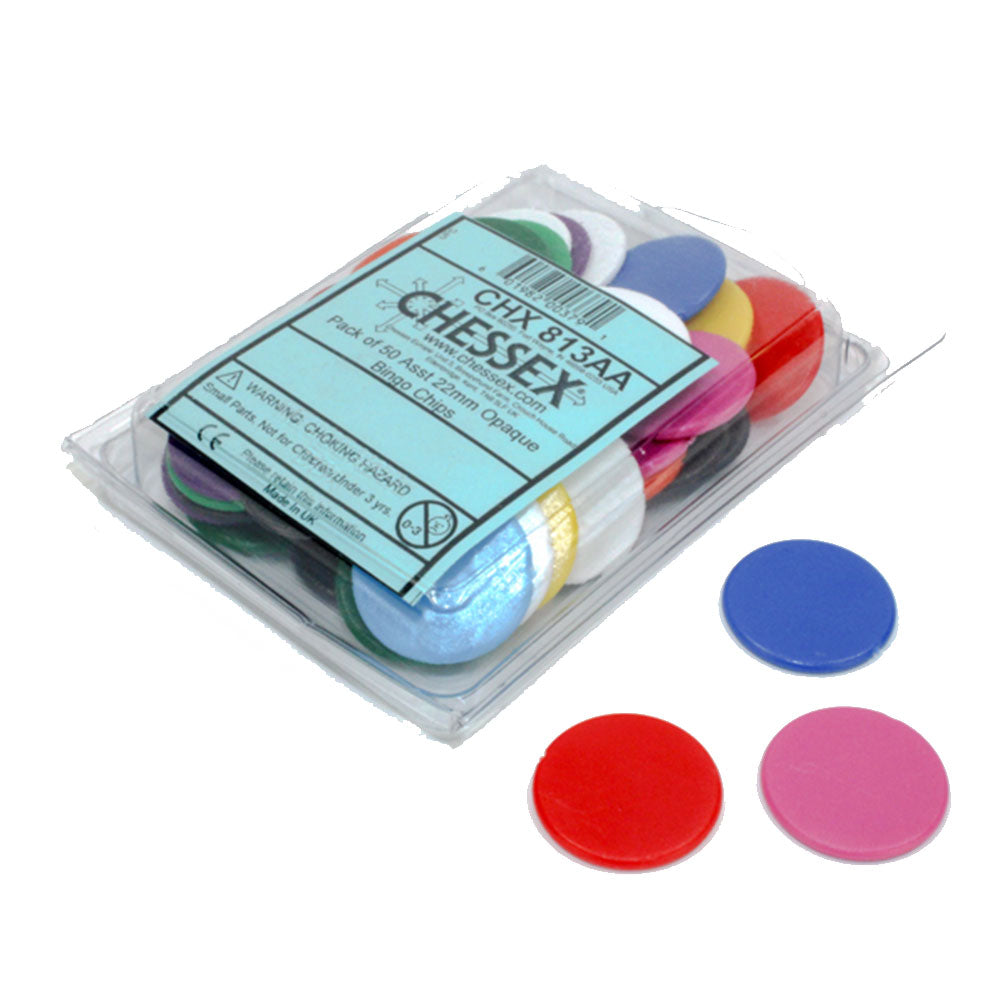 Chessex Opaque Bingo Chips (22mm)