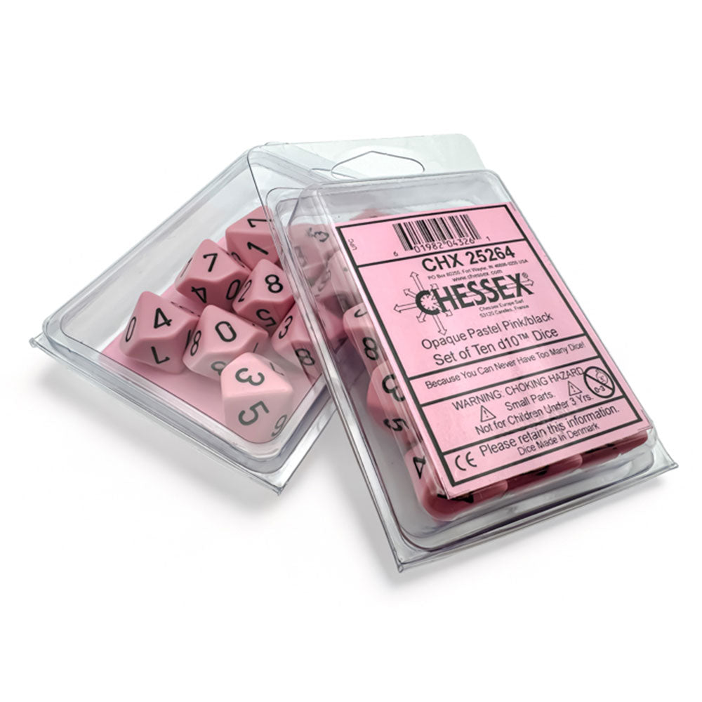 Chessex Opaque Pastel D10 Dice Set
