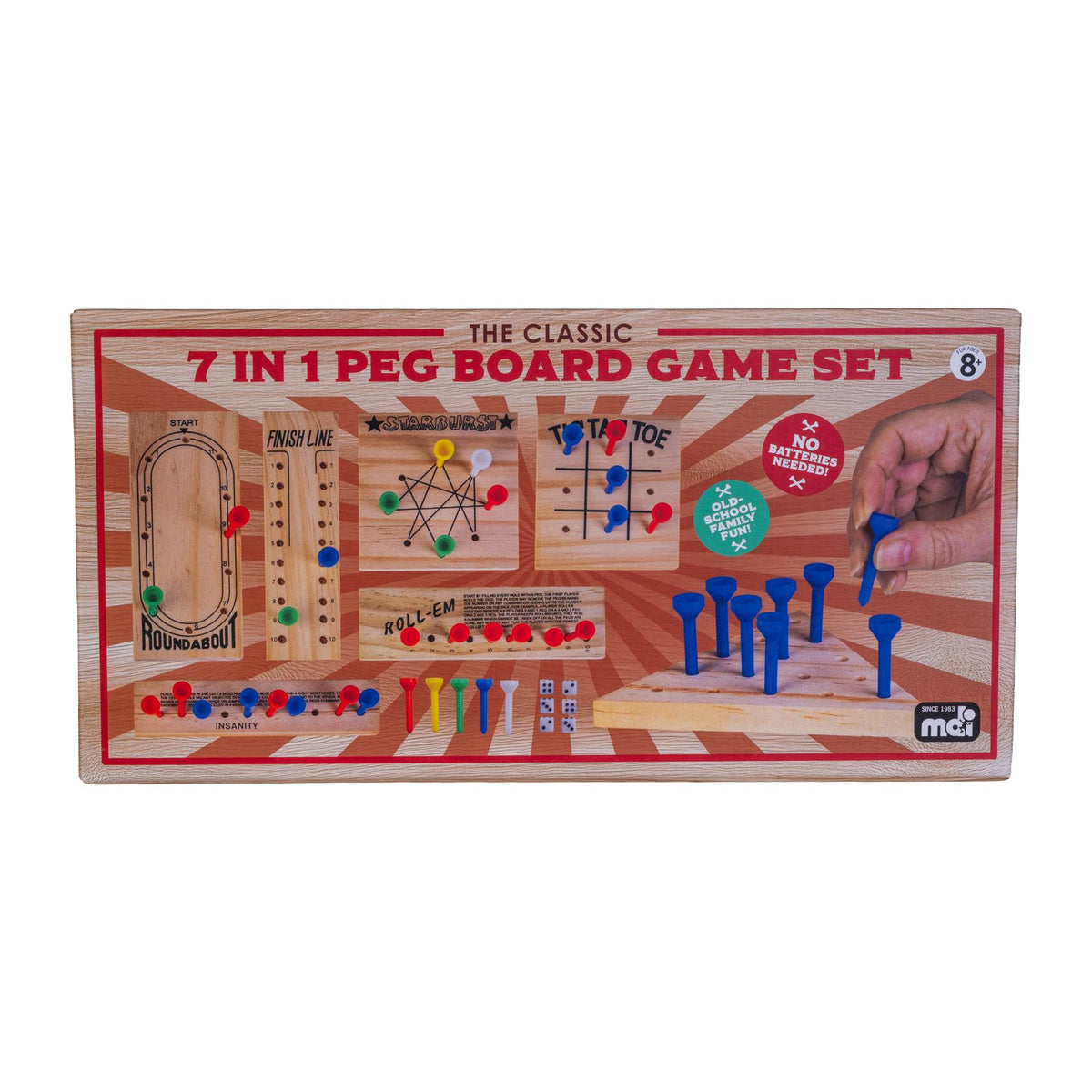 7 in 1 Peg Board Game Set