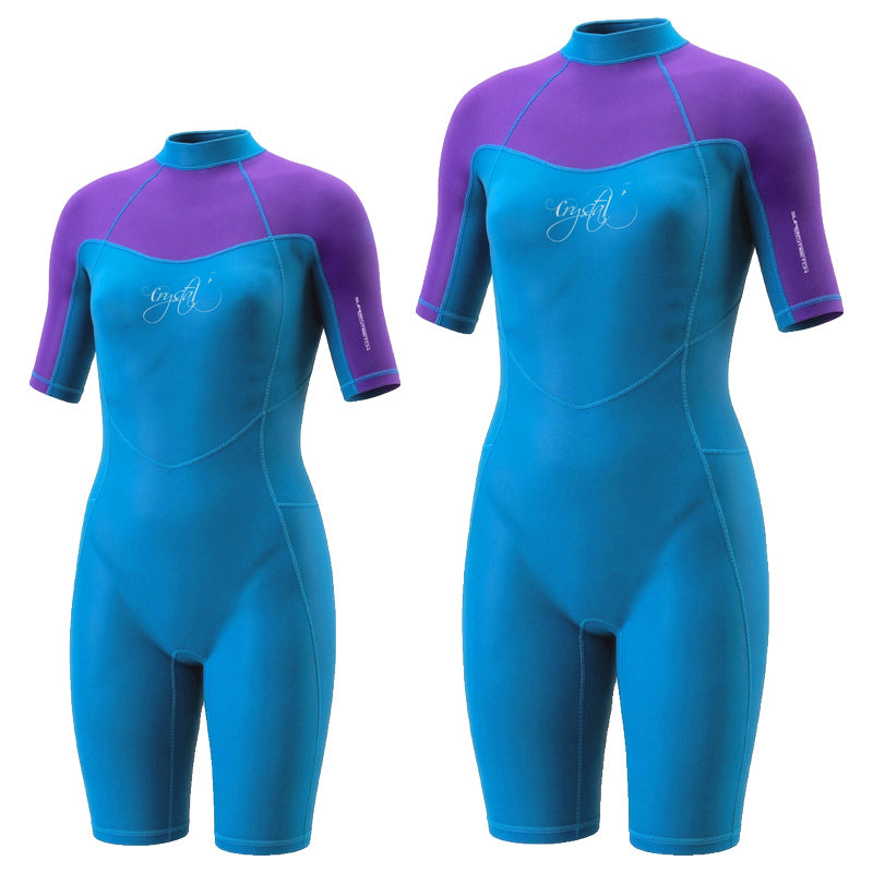 Girls' Superstretch Springsuit 2mm (Blue/Purple)
