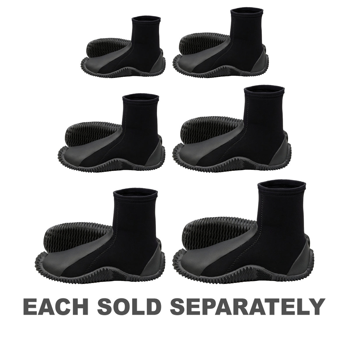 Classic Zipless Dive Boot (Black)