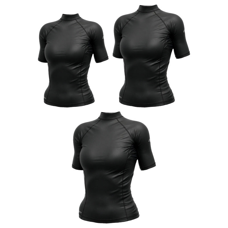 Mirage Women's Short Sleeve Rash Top (Black)