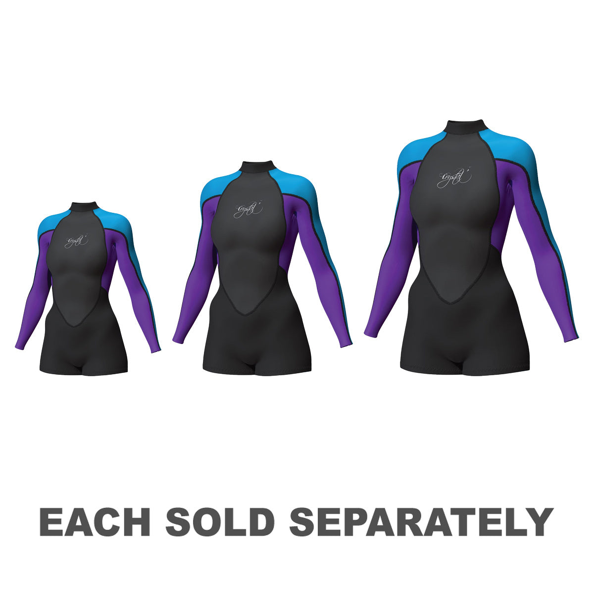 Crystal Ladies' Long Sleeve Springsuit (Blue)