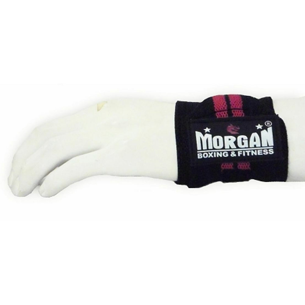 Morgan Elasticated Wrist Guards (Black and Red)