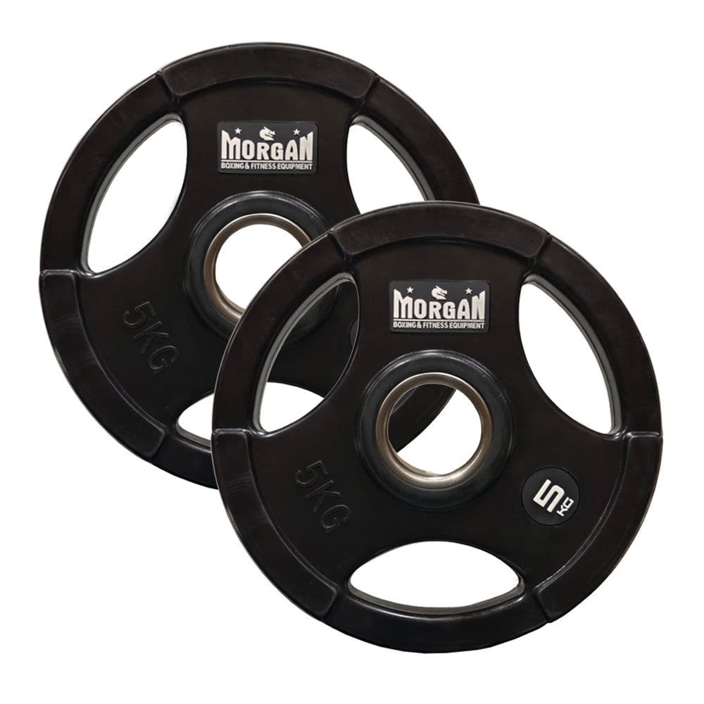 Morgan Tri-Grip Rubber Coated Olympic Weight Plates (Pair)
