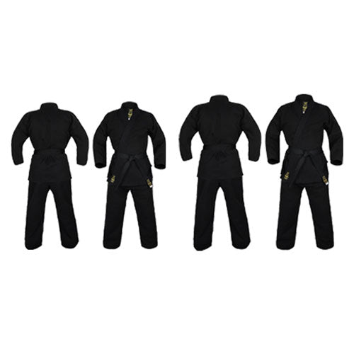 Yamasaki Gold Deluxe Brushed Canvas Karate Uniform 14oz (Black)