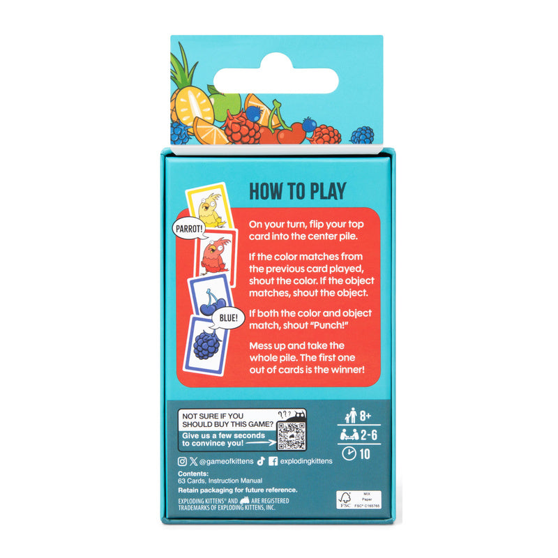 Berry Cherry Parrot Punch Party Card Game