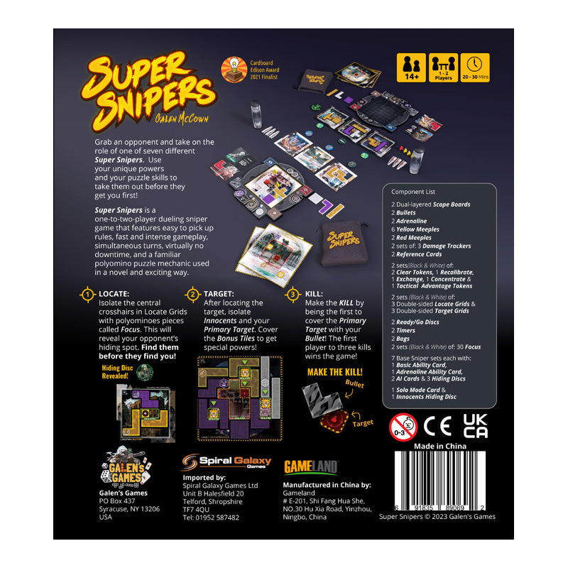 Super Snipers Board Game