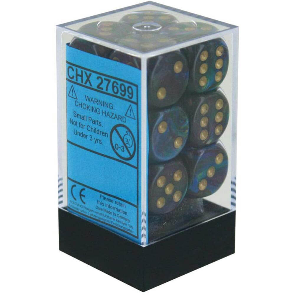 D6 Dice Lustrous 16mm (12 Dice)