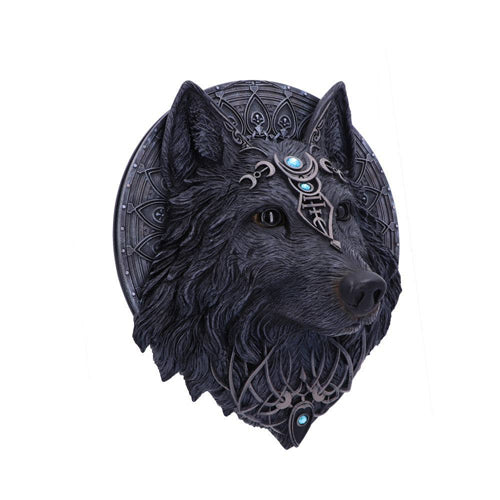 Wolf Moon Wall Hanging Plaque 30cm