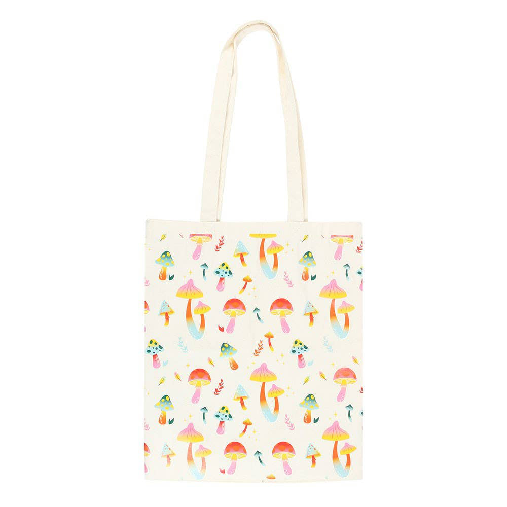Funky Fungi Print Polycotton Tote Bag