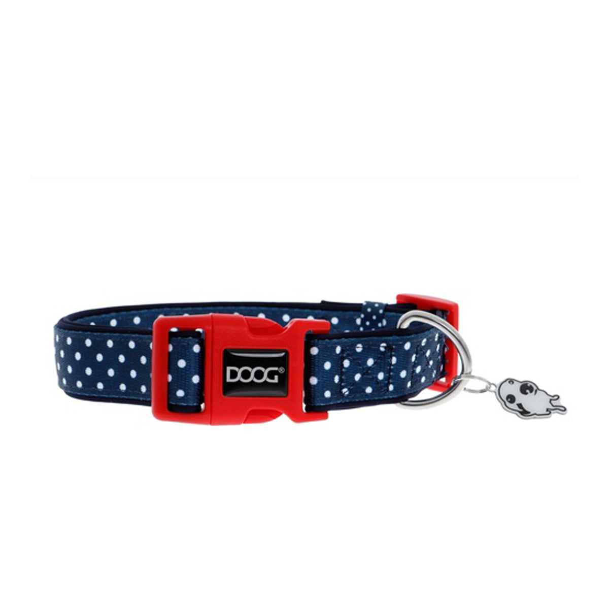 Doog Stella Dog Collar (Navy with White Spots)