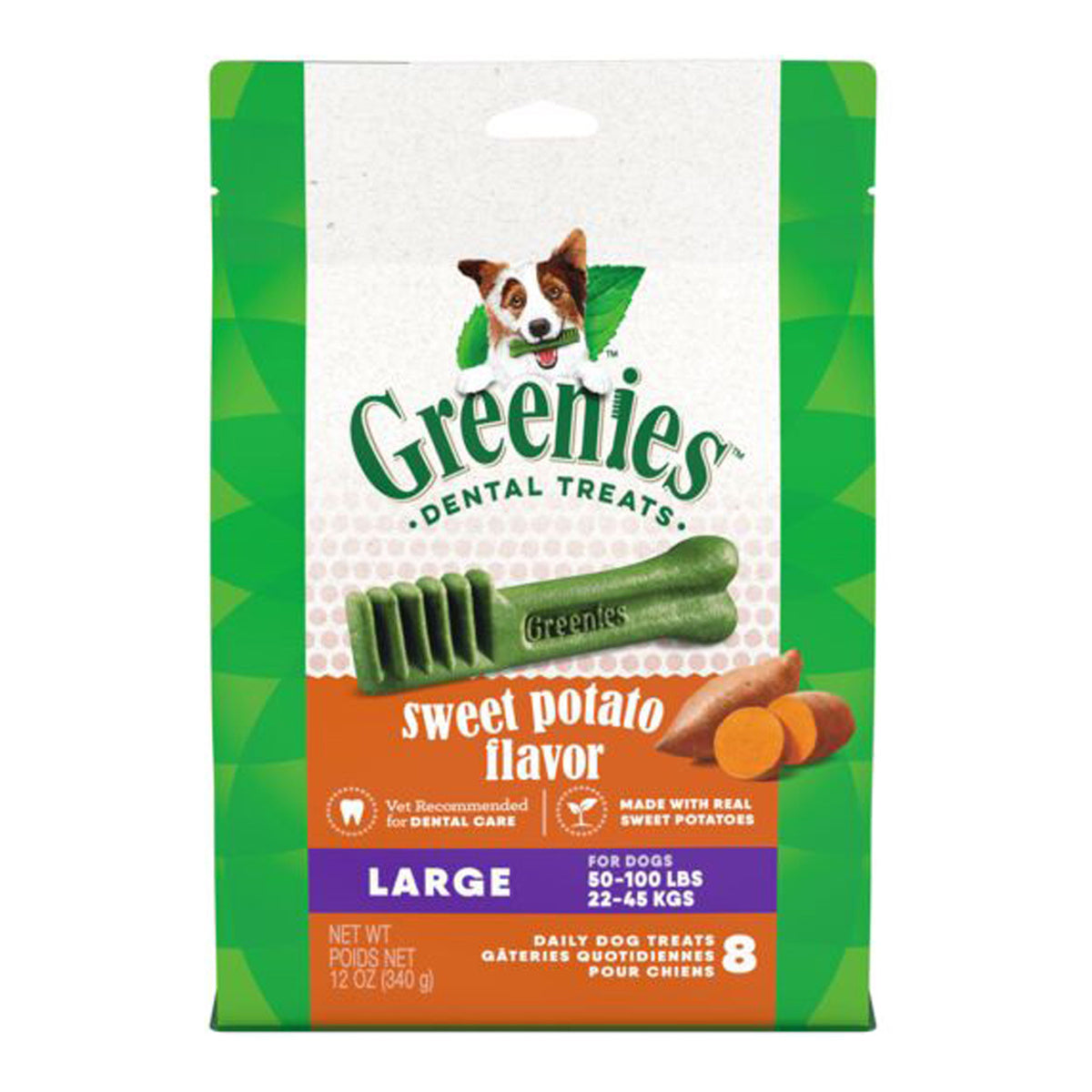 Greenies Sweet Potato Dog Treat Pack 340g