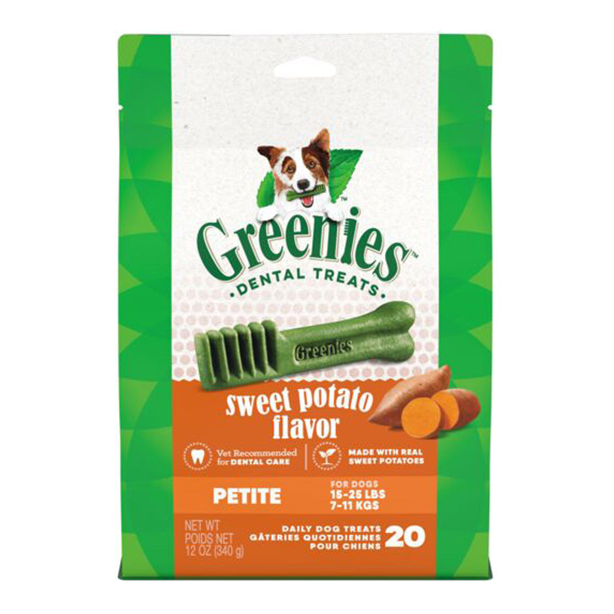 Greenies Sweet Potato Dog Treat Pack 340g