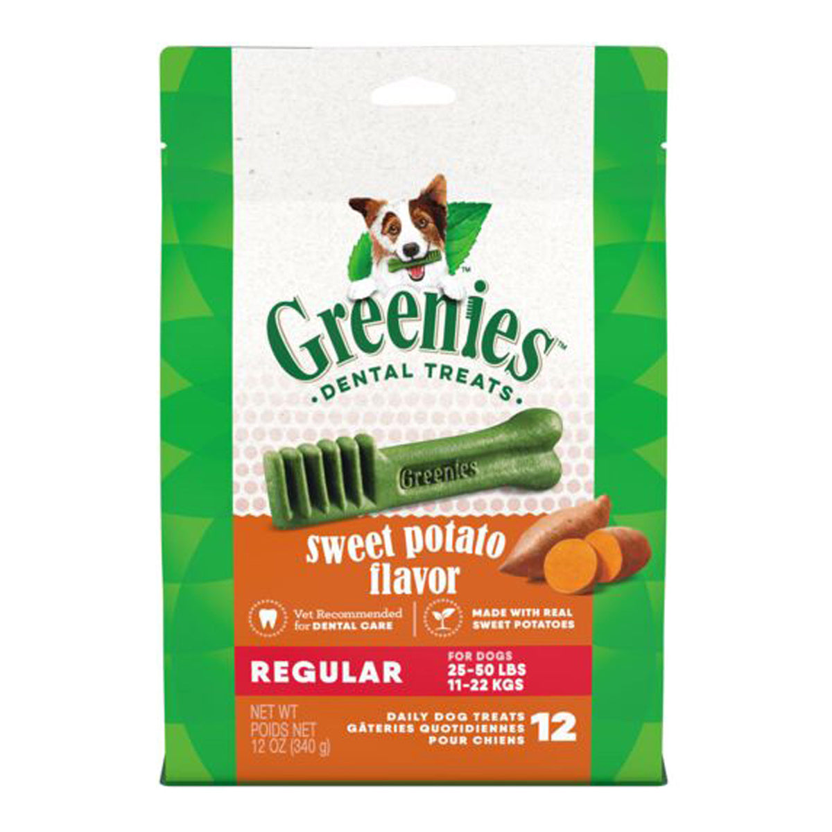 Greenies Sweet Potato Dog Treat Pack 340g