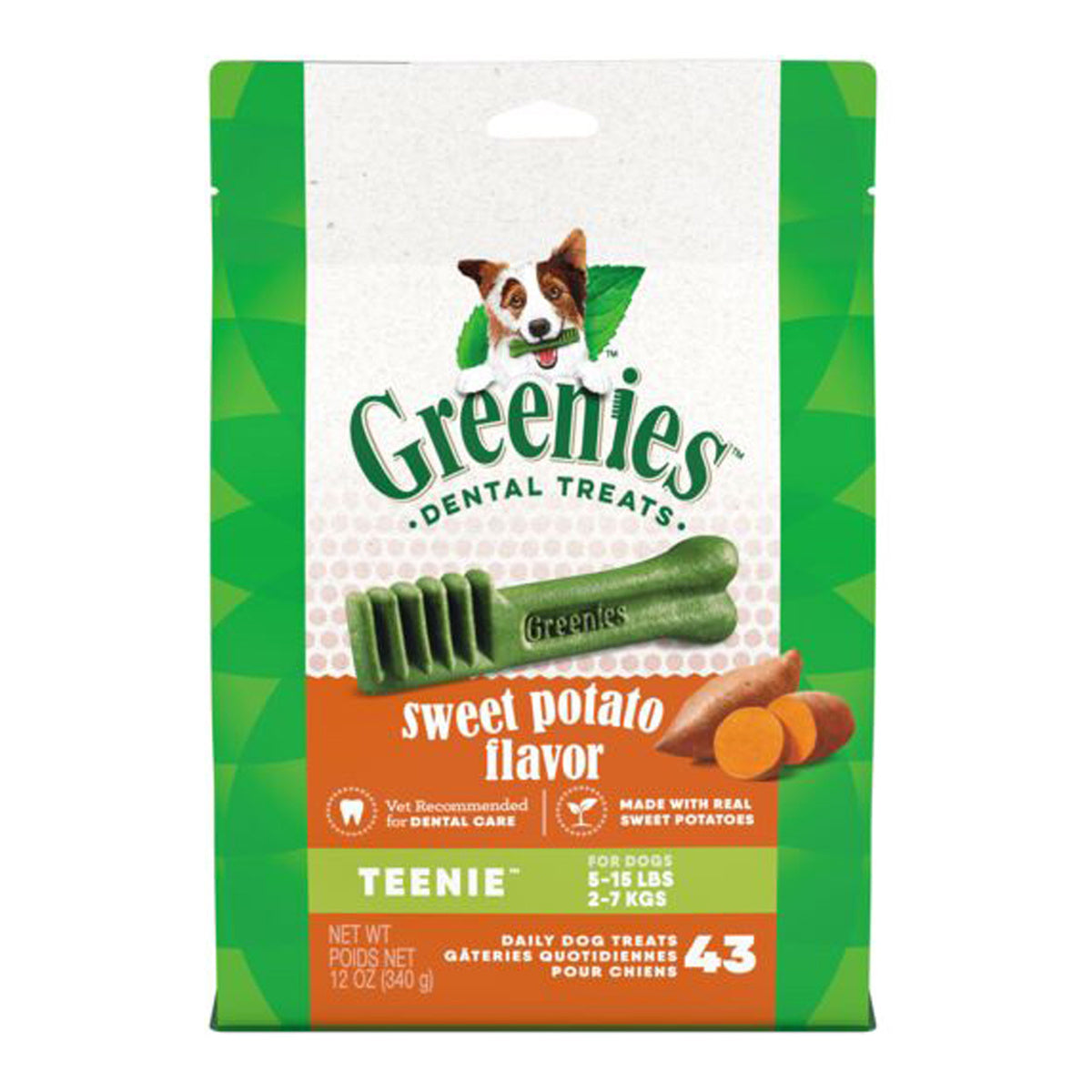 Greenies Sweet Potato Dog Treat Pack 340g