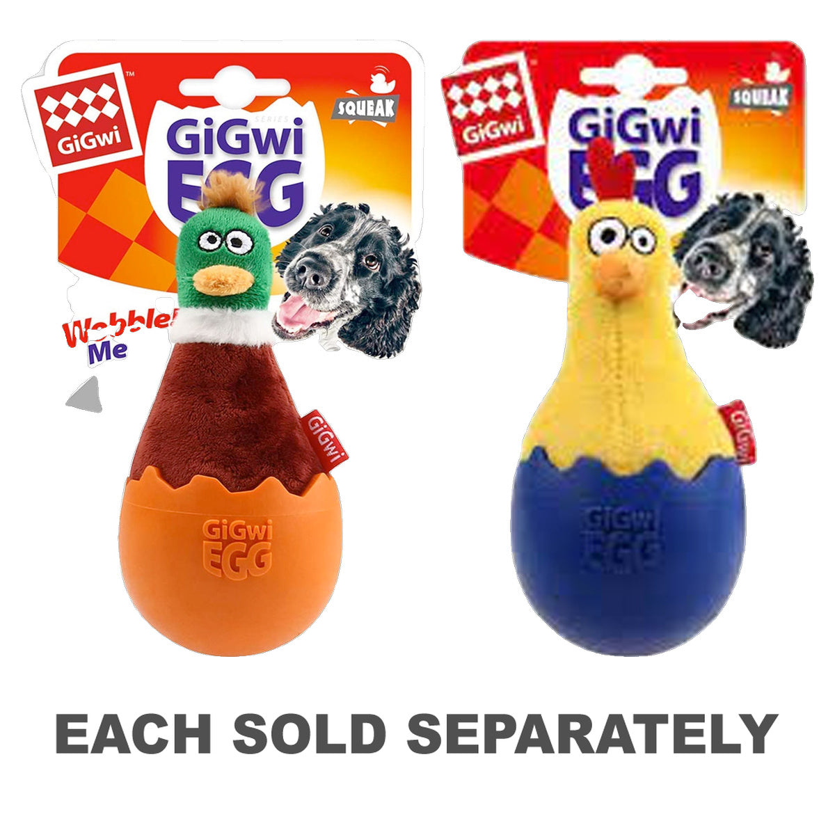 Gigwi Egg Wobble Fun Dog Toy