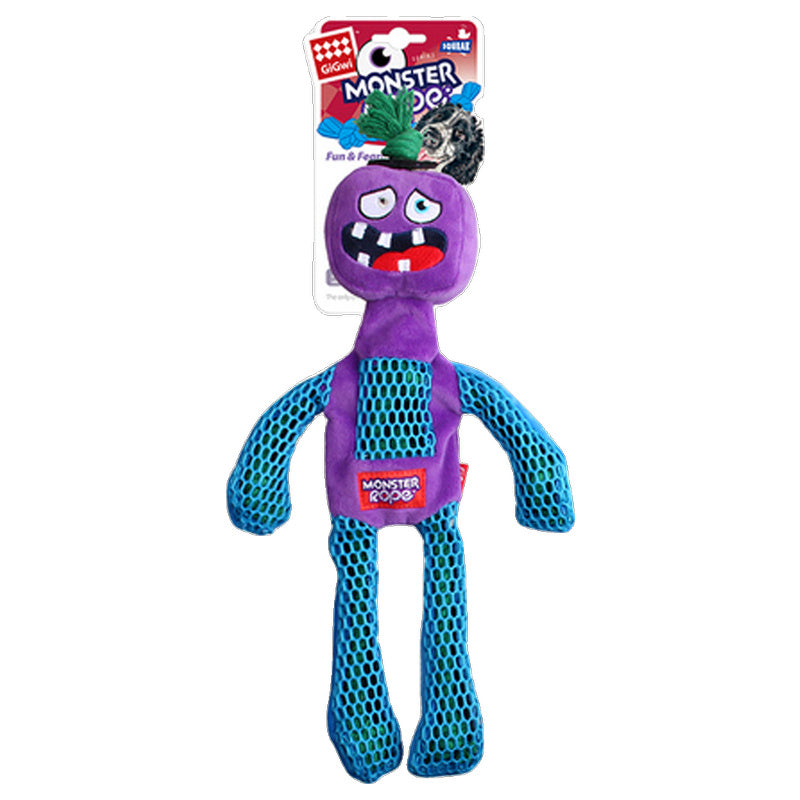 Gigwi Monster Rope Dog Toy Squeaker (Medium/Large)