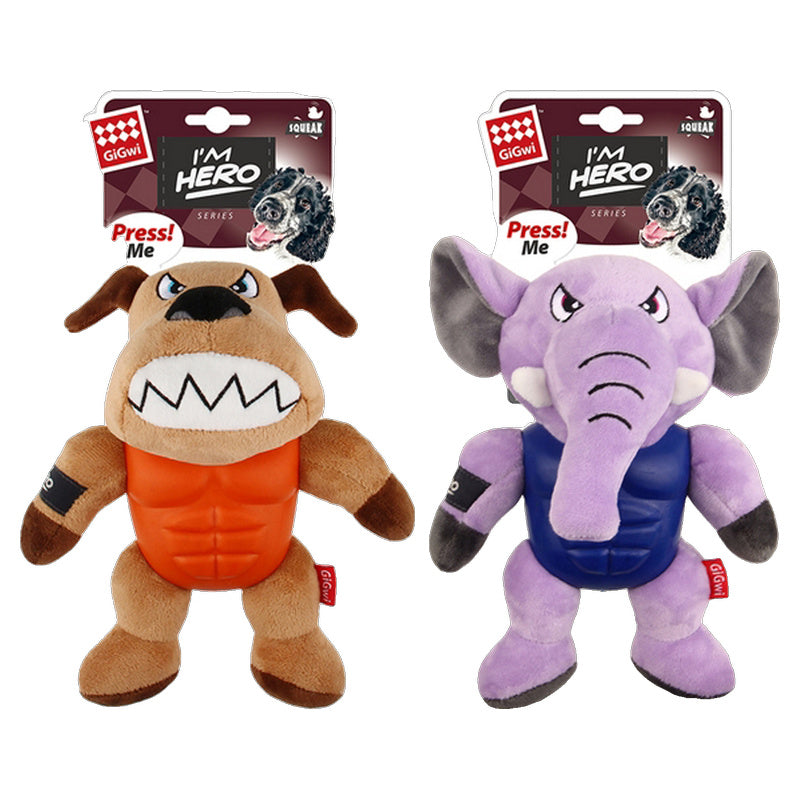 Gigwi Im Hero Armour Plush with Squeak Dog Toy