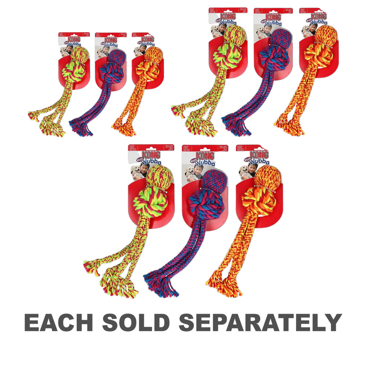 Kong Wubba Weaves Toy with Rope (1pc Random)