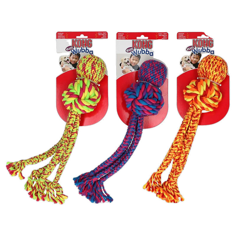 Kong Wubba Weaves Toy with Rope (1pc Random)